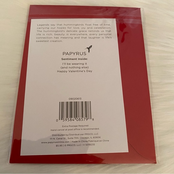 3/$15 NWT Happy Valentine’s Day Papyrus Card. “This is your Valentine’s Day…” - Picture 2 of 3